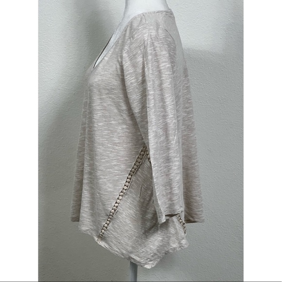 J. Jill Womens Asymmetric Tunic Top Sz M/L Long Sleeve Linen Cotton - Picture 4 of 11